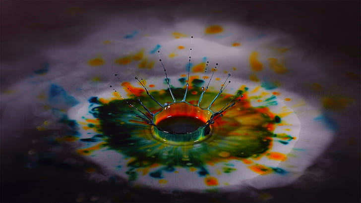 Paint Colorful Drop Splash HD, digital/artwork