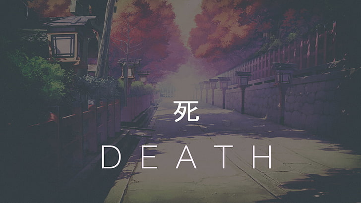 death, typography, Japanese, communication, sign, transportation, HD wallpaper