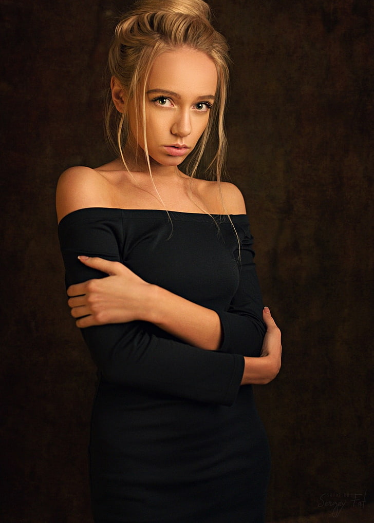 Sergey Fat, women, 500px, portrait, model, blond hair, beautiful woman, HD wallpaper