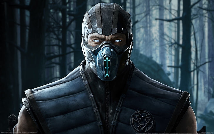 Mortal Kombat XL Sub-Zero digital wallpaper, war, gas Mask, toxic Substance