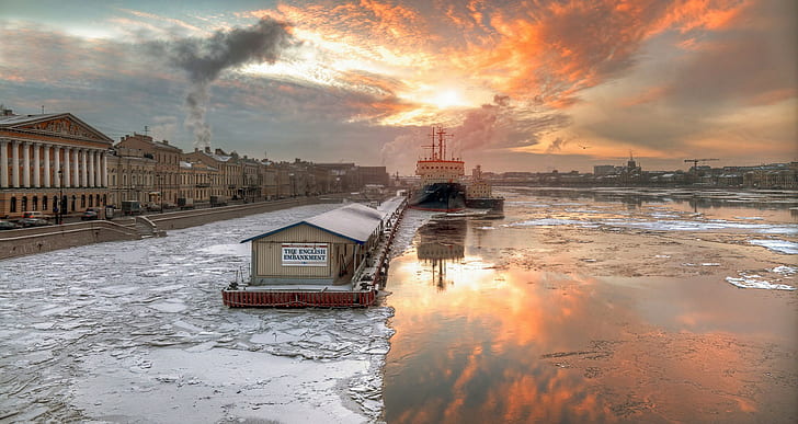 St. Petersburg, winter, frost, HD wallpaper