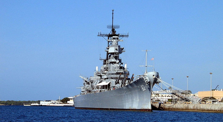warship, battleships, uss missouri, military, vehicle, nautical vessel, HD wallpaper
