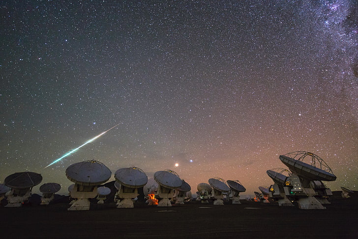 space, universe, stars, ALMA Observatory, meteors, Atacama Desert
