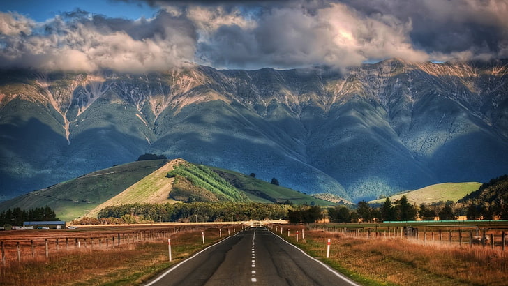 green mountain ridge, nature, landscape, New Zealand, mountains