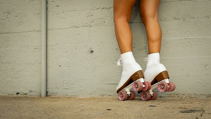 women, rollerskates, legs, outdoors, HD wallpaper