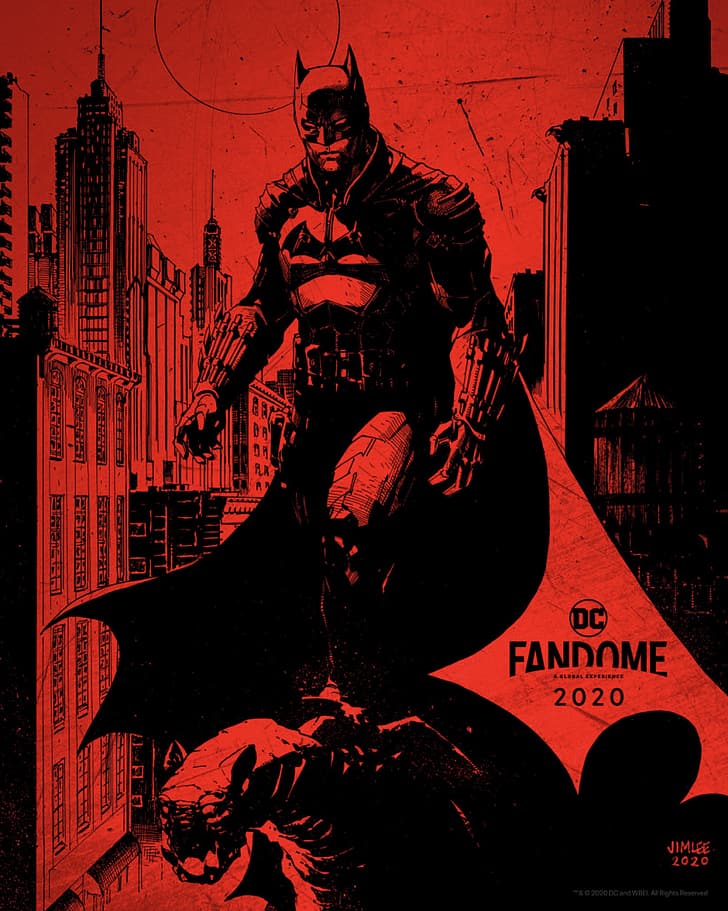 The Batman Red Theme Wallpaper