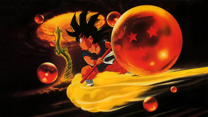 Dragon Ball GT digital wallpaper, Son Goku, nature, sky, night