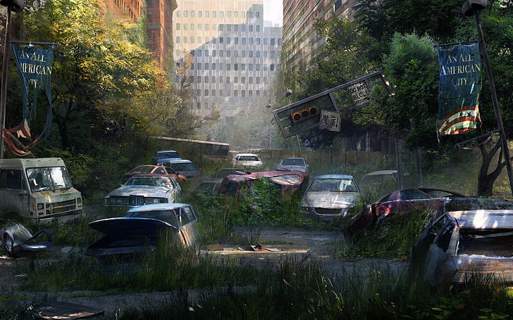 The Last of Us, apocalyptic, video games, artwork, wreck, futuristic