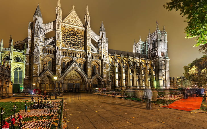 Westminster abbey, London, Building, Architecture, Evening, HD wallpaper