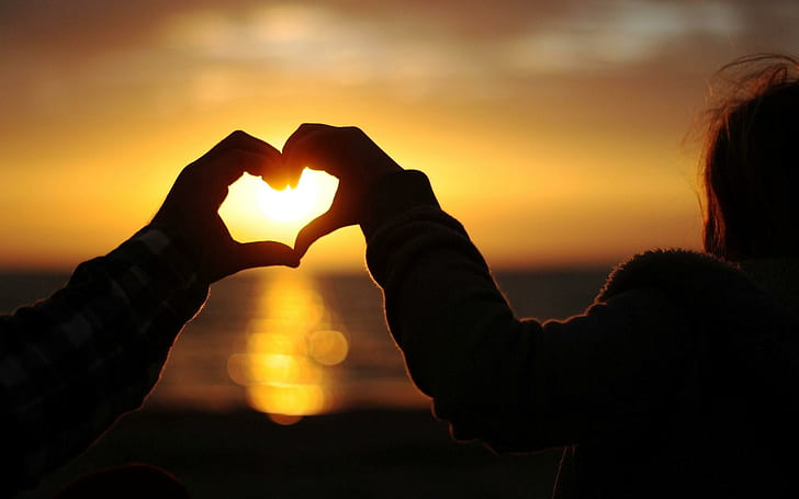 Mood Hands Heart Sunset Love