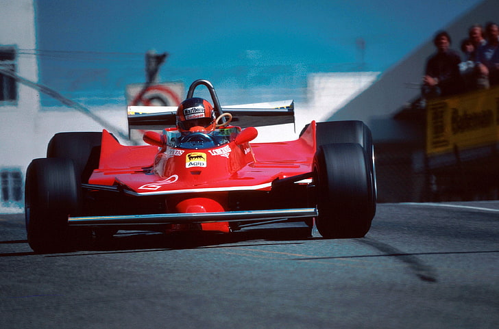 Ferrari, Formula 1, Gilles Villeneuve, sport, sports race, competition, HD wallpaper