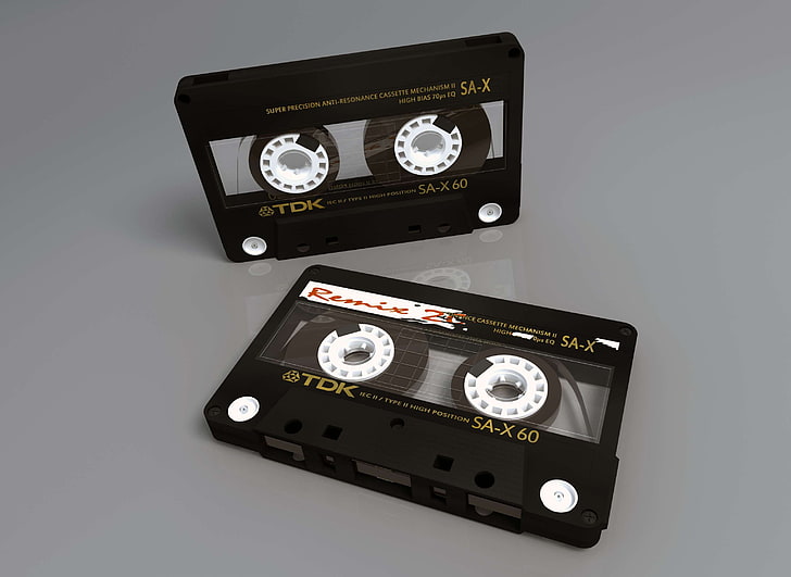 analogue, audio, black, cassette, compact, data, equipment, HD wallpaper