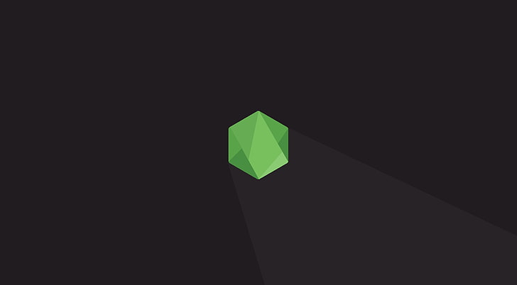Node.js Hexagon, green hole illustration, Computers, Others, programming, HD wallpaper
