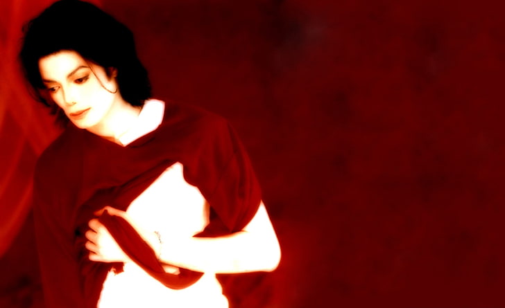Rest In Peace Michael Jackson, Michael Jackson, Music, red, one person, HD wallpaper