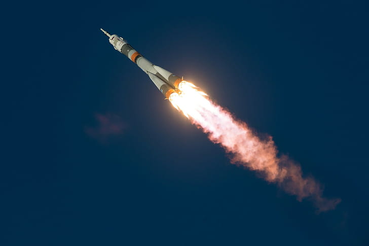 rocket, Roscosmos State Corporation, Soyuz, vehicle, HD wallpaper
