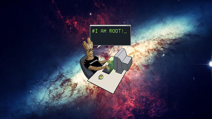 computer, universe, space, Root, Mug, Guardians of the Galaxy