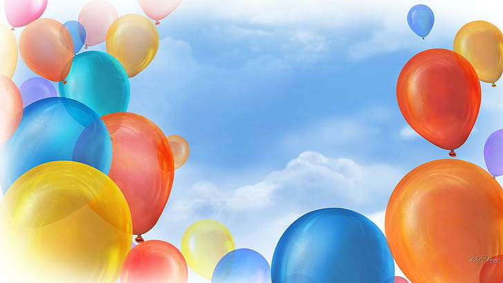 HD wallpaper: Celebrate Life, multi-colored air balloons, birthday, blue,  celebration | Wallpaper Flare