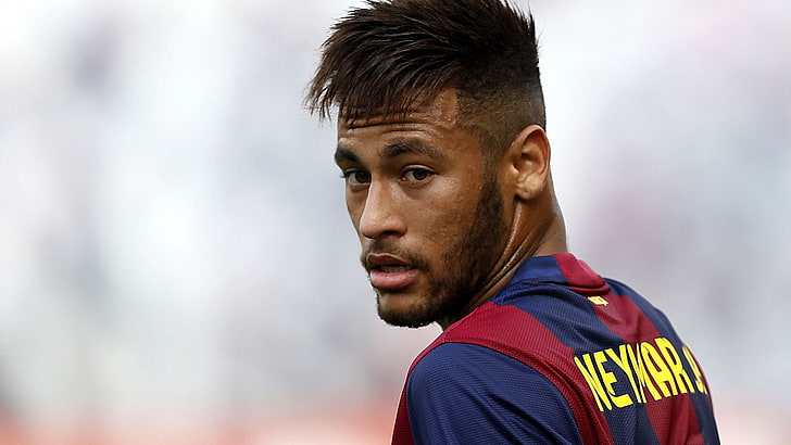 Neymar Jr., barcelona, football player, face, sport, sports Uniform, HD wallpaper