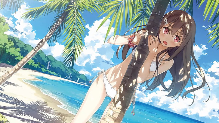 anime :: art :: girl :: beach :: juice :: summer :: nsfw - JoyReactor