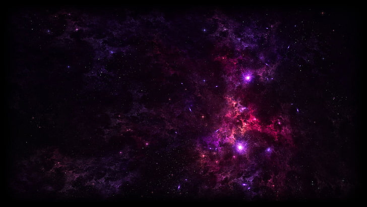 purple nebula, galaxy, space, star - space, night, astronomy, HD wallpaper