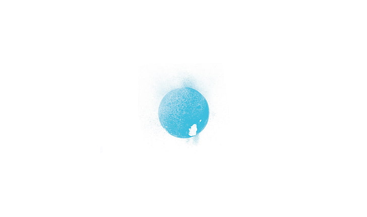 blue, minimalism, baths, cerulean, cyan, white background, dots
