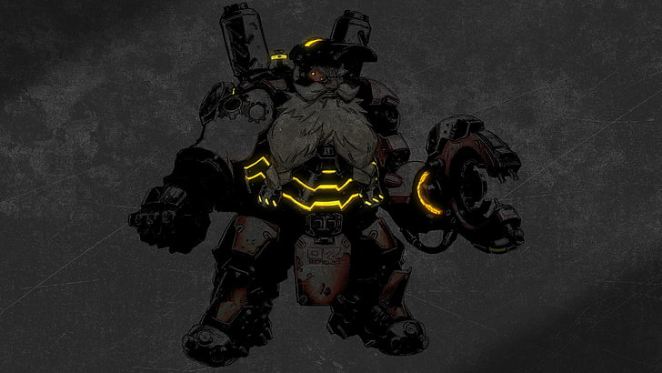 man in armor digital wallpaper, Overwatch, Torbjörn (Overwatch)