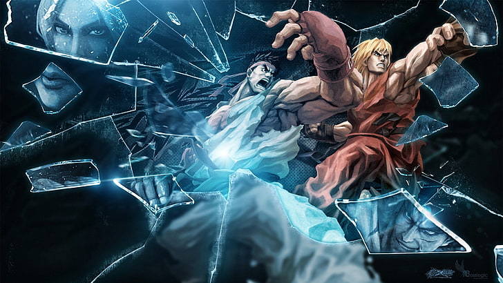 Street Fighter Ryu and Ken digital wallpaper, Tekken, Nina Williams