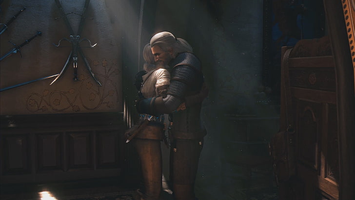 animated warrior character, The Witcher 3: Wild Hunt, Ciri, Geralt of Rivia