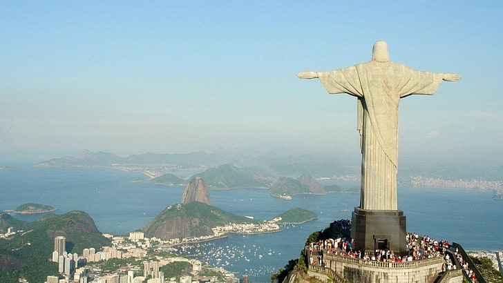 Brasil, Christ The Redeemer, landscape, Rio De Janeiro, Statue