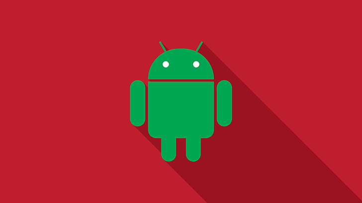 Android (operating system), bugdroid, green color, red, studio shot, HD wallpaper