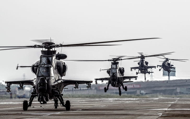 Chinese, CAIC WZ-10, attack helicopter, China Air Force, HD wallpaper