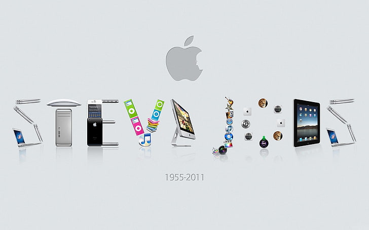 assorted Apple products, Wallpaper, Steve jobs, 1955-2011 year