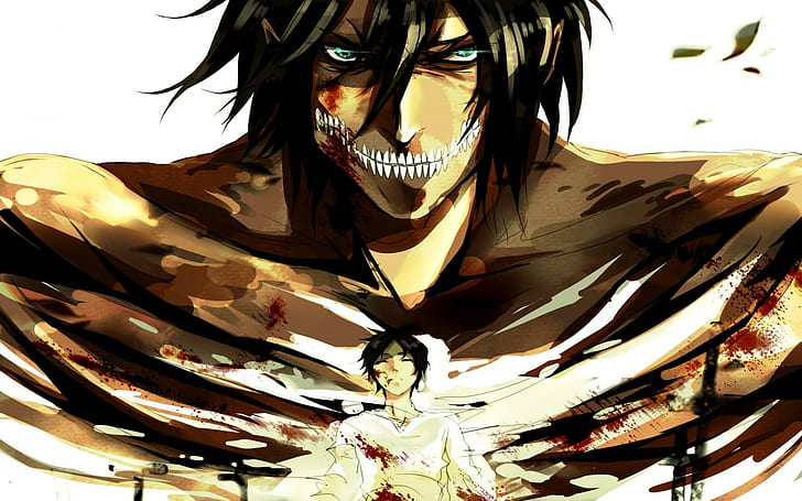 Eren Yeager/Jeager human and titan form wallpaper for phone...