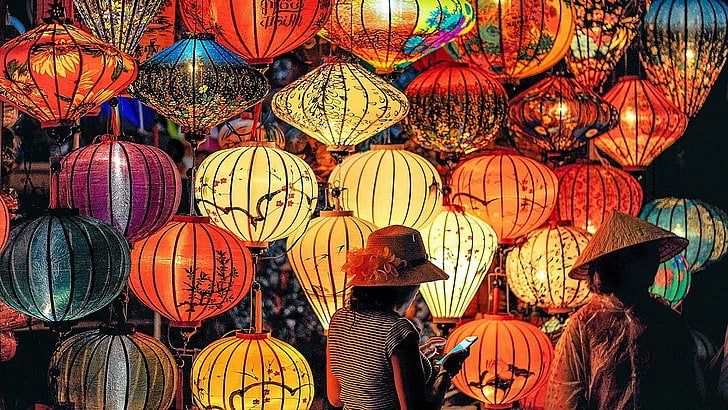 tradition, mid autumn festival, china, lanterns, celebration, HD wallpaper
