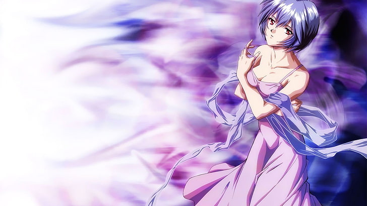 purple haired anime character, Neon Genesis Evangelion, Ayanami Rei