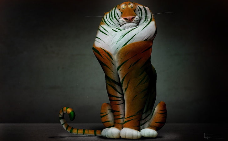 HD wallpaper: 3d, animals, Cartoon, Tiger | Wallpaper Flare