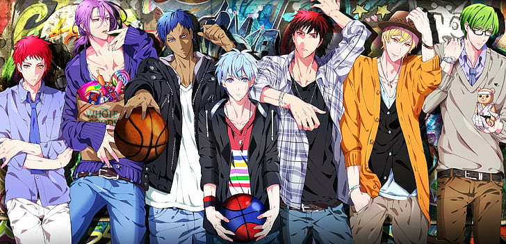 HD wallpaper: anime, basket, boys, characters, cool, group, handsets,  kurokono | Wallpaper Flare