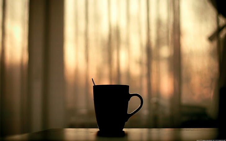 mugs, cup, evening, HD wallpaper
