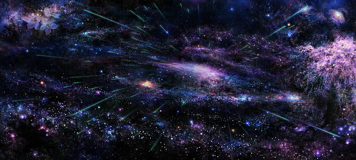space, stars, nebula, galaxy, space art, HD wallpaper