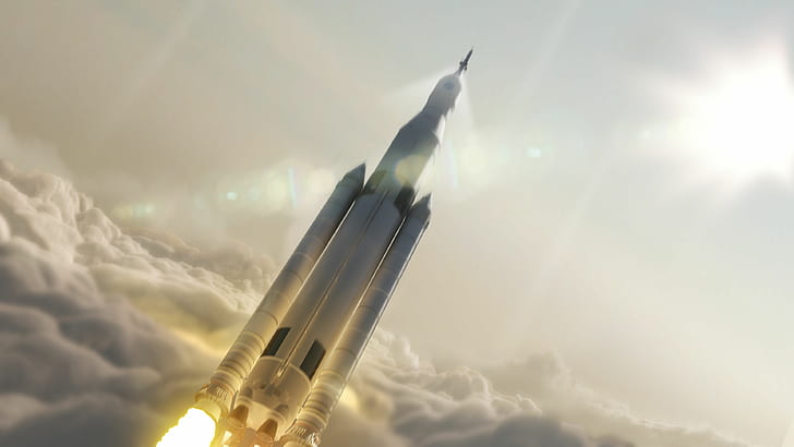 Space shuttle, 4K, Falcon Heavy, SpaceX, HD wallpaper