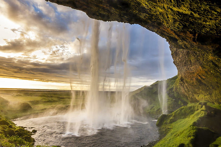 Seljalandsfoss Waterfall Iceland Image Gallery, waterfalls, HD wallpaper