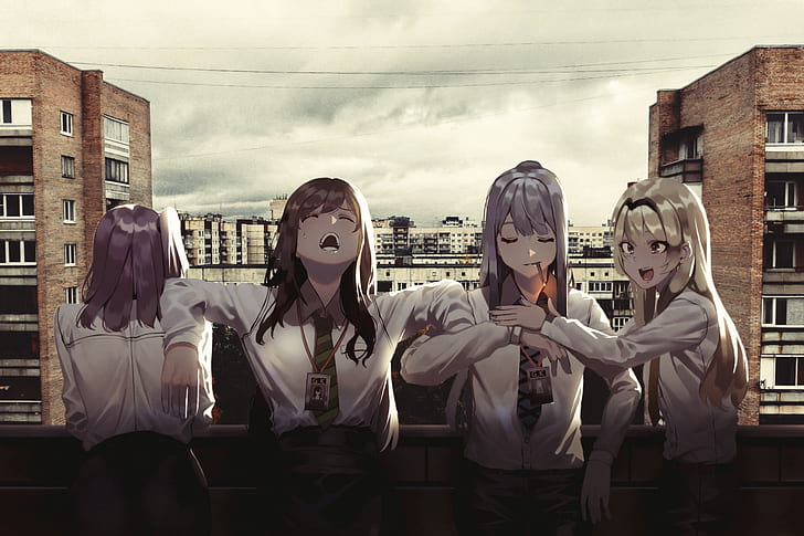 anime, city, 2D, irl, Girls Frontline, m4a1 (girls frontline)