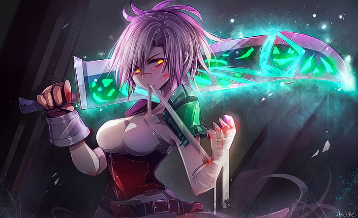 Video Game, Overwatch, Pink Hair, Riven (League Of Legends)