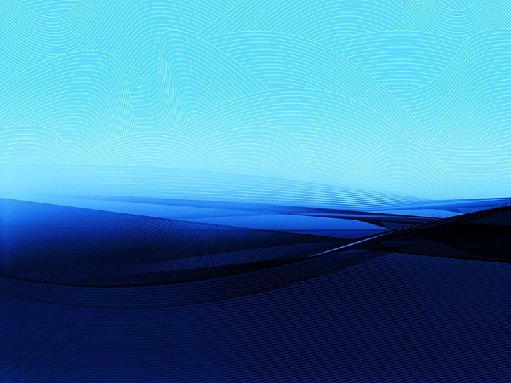 dark, light, line, wavy, water, abstract, backgrounds, blue, HD wallpaper