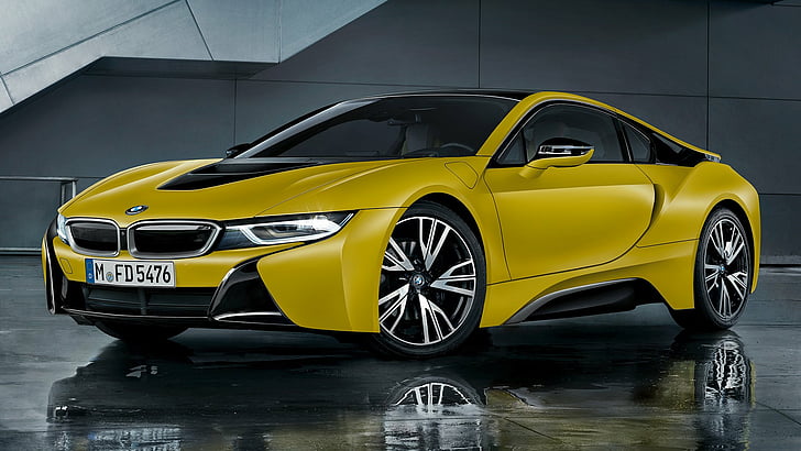 BMW, BMW i8, BMW i8 Protonic Frozen Yellow, Car, Sport Car, HD wallpaper