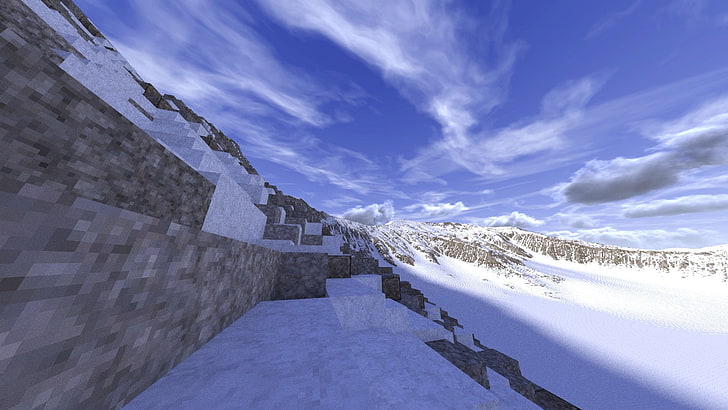 mountain range, snow, Mount Everest, sky, cold temperature, winter, HD wallpaper