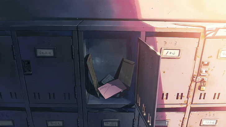 black wooden cabinet with mirror, 5 Centimeters Per Second, anime, HD wallpaper