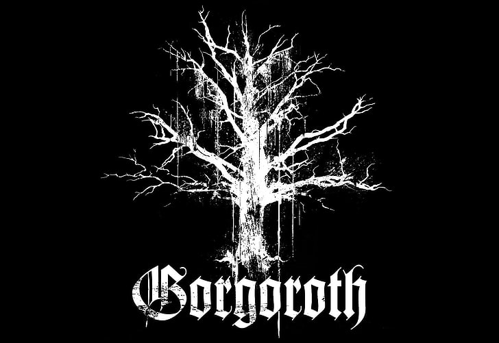 black metal, Gorgoroth, typography, music, extreme metal, night