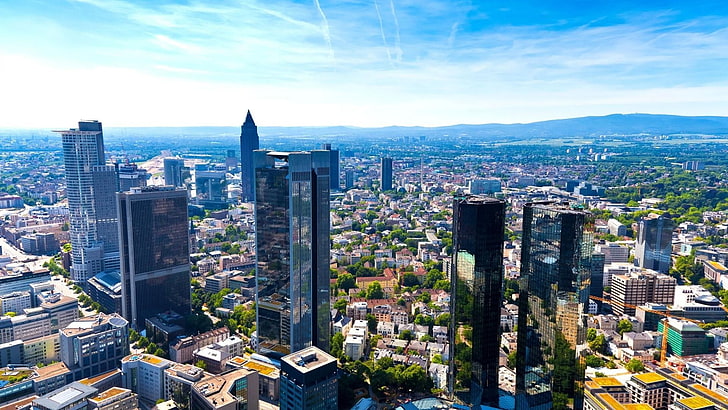 city, cityscape, Frankfurt, Germany, building exterior, architecture