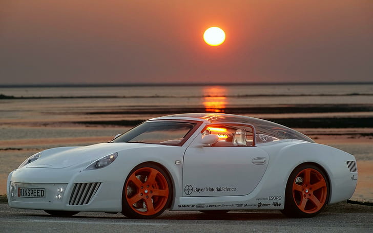 Sunset_porsche, widescreen, sports car, cars